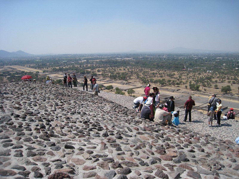 Mexico Pyramids - Mexico City 2009 0495.jpg - A trip to the Teotihuacan area of Mexico to visit the pyramids. A vast complex and a great climb to the top. This was followed by lunch in a cave, then a visit to the historical center of Mexico City. March 2009.
